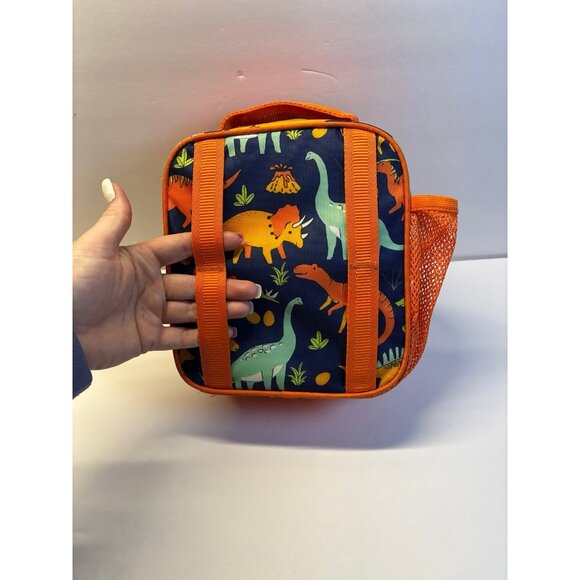 Pottery‎ Barn Dinosaur lunch box (navy & orange) - Picture 6 of 9